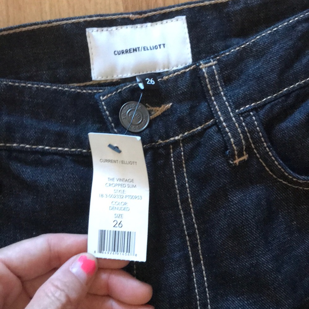 CURRENT ELLIOTT THE VINTAGE CROPPED SLIM JEAN,26!! - Picture 6 of 8
